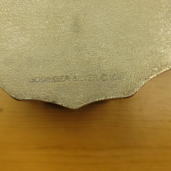 Vintage Godinger Sliver Plate Velvet Lined Trinket Box Jewelry‎ Caddy / Lid 1991 - Picture 6 of 13